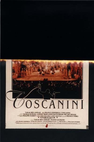 Affiche pour le film Toscanini de Franco Zeffirelli. Image avec amorce.