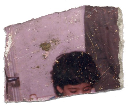 Tête brune. Fragment.