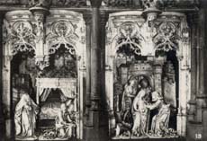 Tableau gothique renaissance. Noir et blanc.