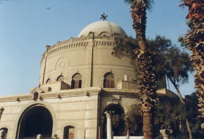 Mosquée et palmiers.